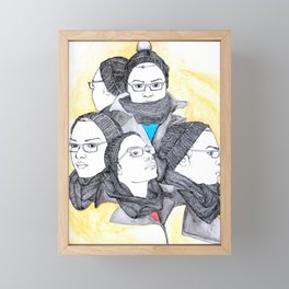 Multiple Selvies Framed Mini Art Print