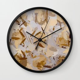 Desert Army Abstract Mosaic Digital Art Wall Clock