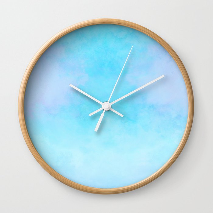 Soft lavender blue sky Wall Clock