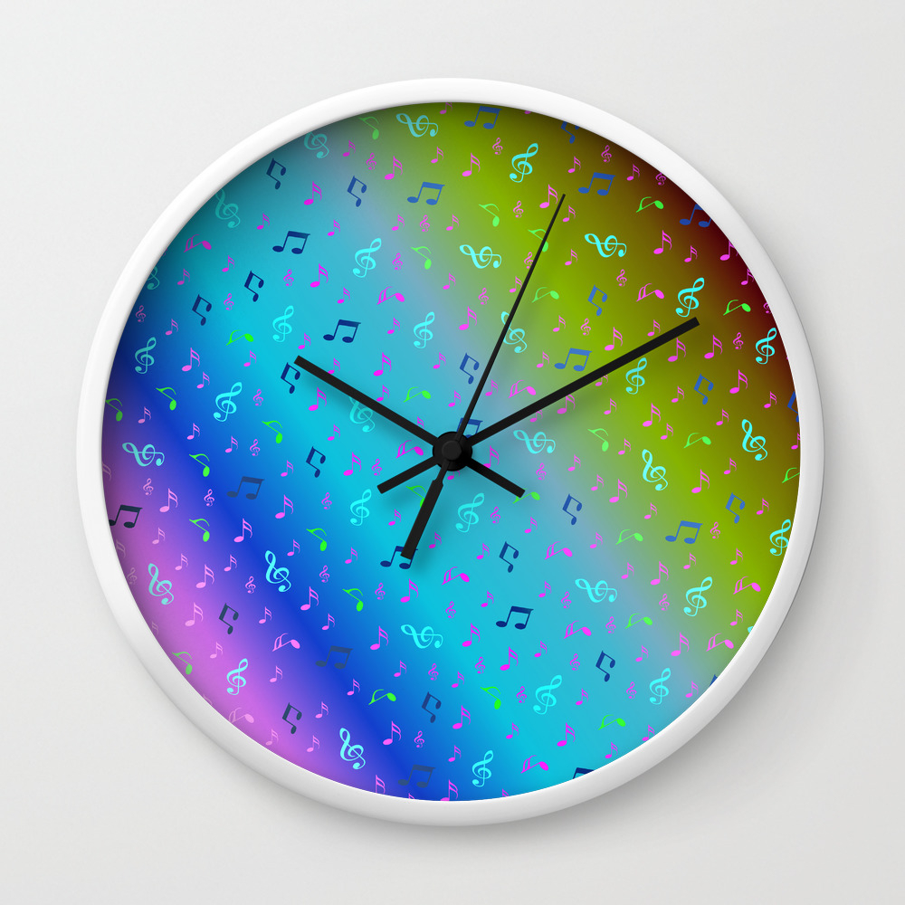 Colorful Blue Music Notes Abstract Art Artistic Background