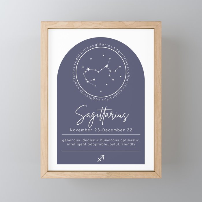Sagittarius | Zodiac Framed Mini Art Print