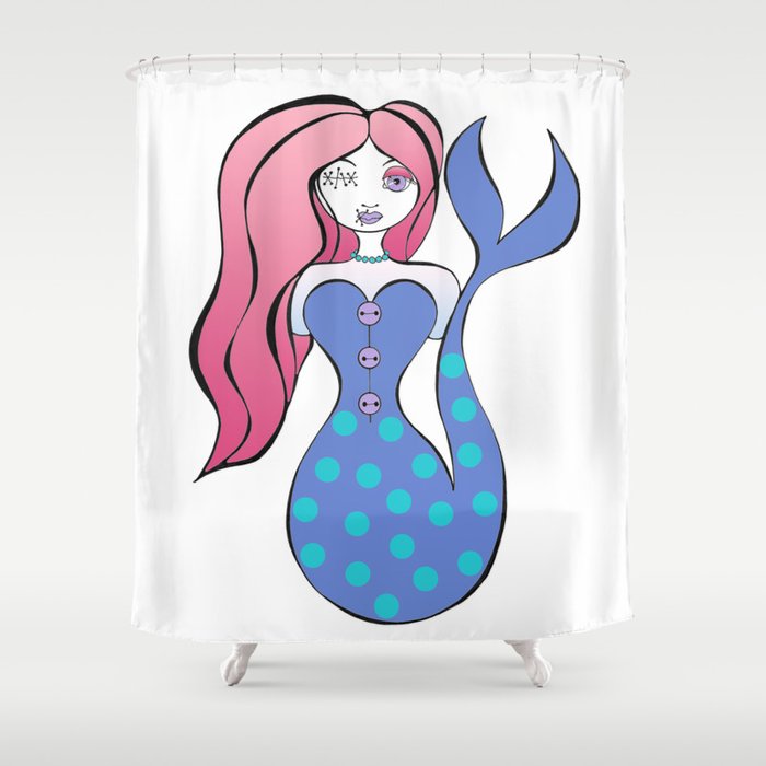 Zombie Mermaid Shower Curtain By Nancybuckenham Society6