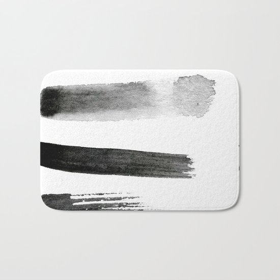 MONOCHROME TEXTURE STROKES Bath Mat
