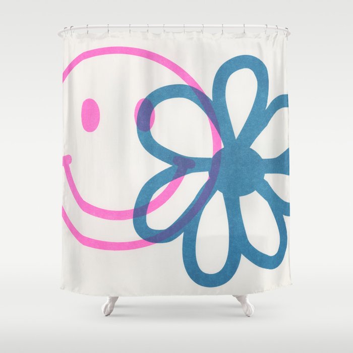 Happy Flower Shower Curtain