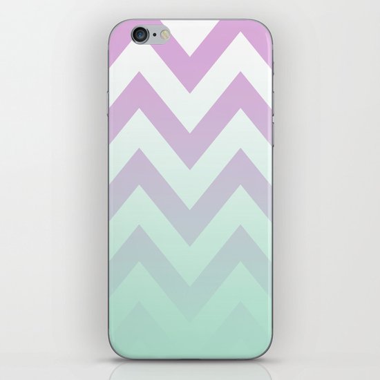 PINK CHEVRON MINT FADE iPhone & iPod Skin