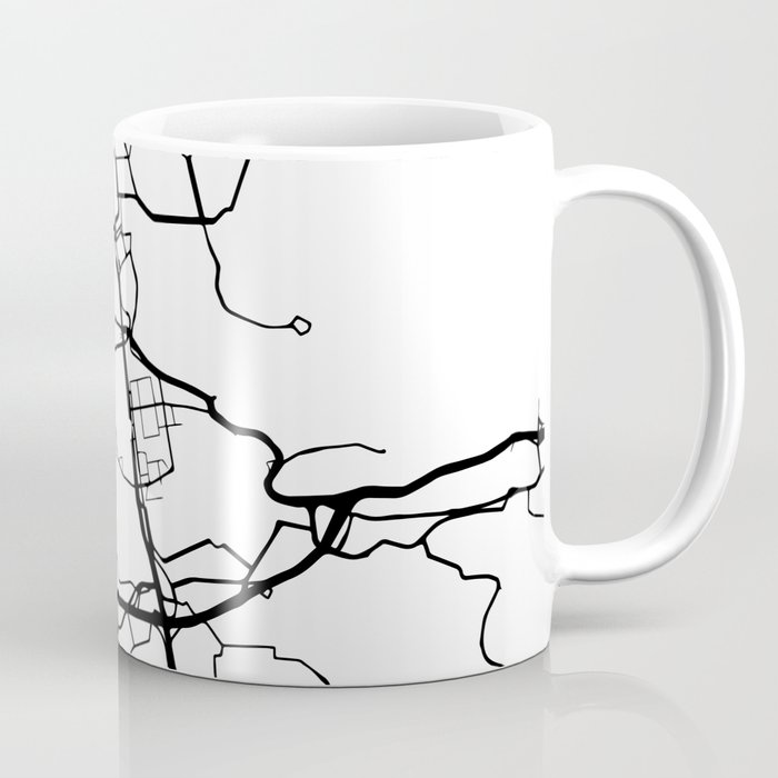 STOCKHOLM SWEDEN BLACK CITY STREET MAP ART Coffee Mug