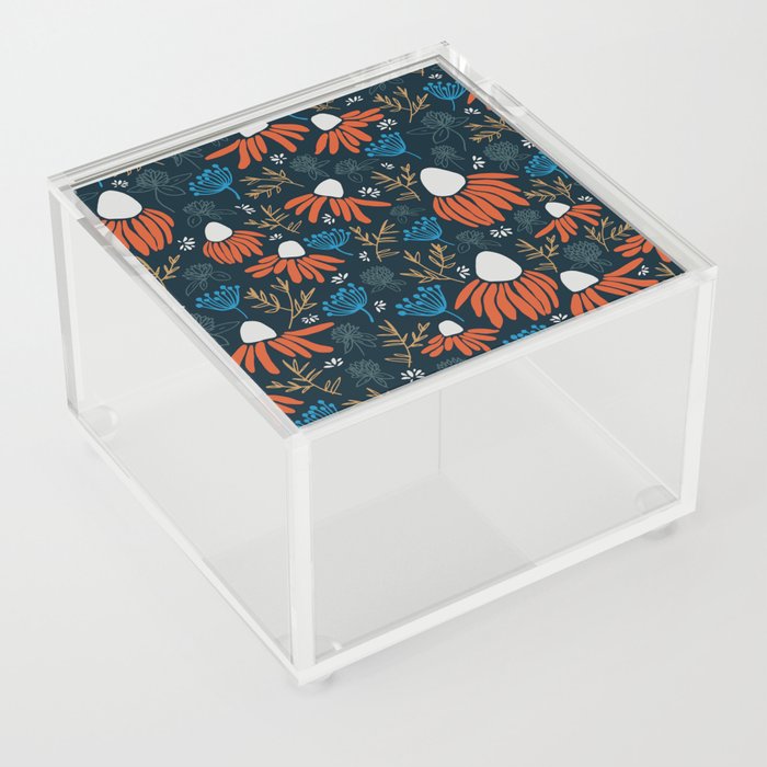 Wildflowers - Orange Acrylic Box