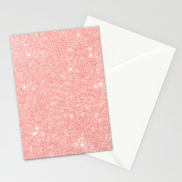 Cute Light Pink Glitter Stationery Card
