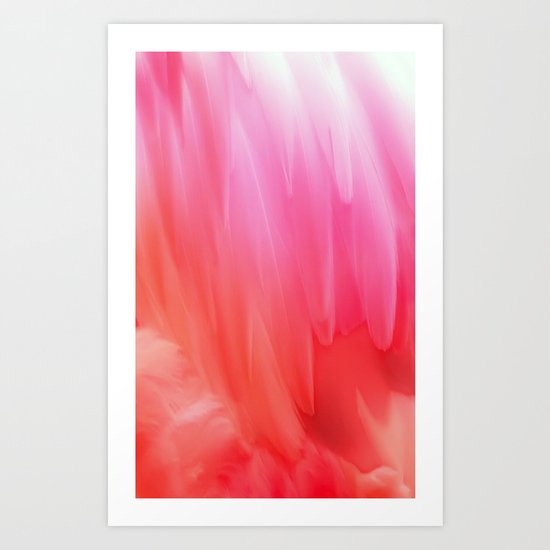 Flamingo Feathers Art Print