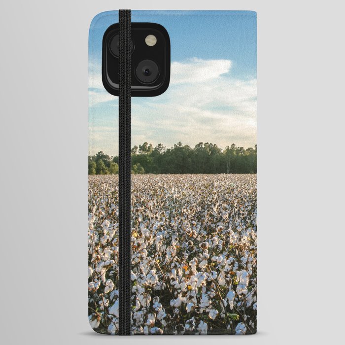 Cotton Field during Sunset iPhone Wallet Case