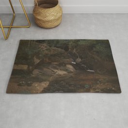 Jean-Baptiste-Camille Corot - Rocks by a Stream, Civita Castellana Rug