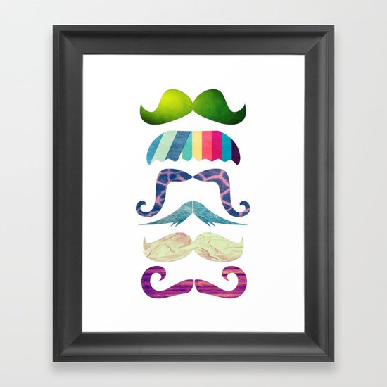 mustache BOOM Framed Art Print