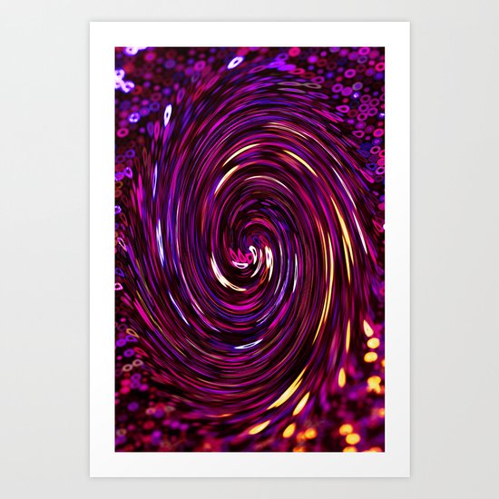 red spiral Art Print