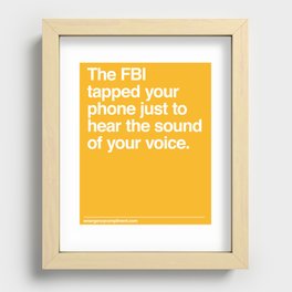 FBI Tapping Recessed Framed Print