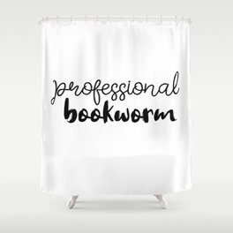 Professional Bookworm Travel Mug Bag Tank Top for Avid Readers Authors Writers by Writer Block Shop Shower Curtain