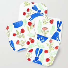Bunnies in the Poppies Coaster