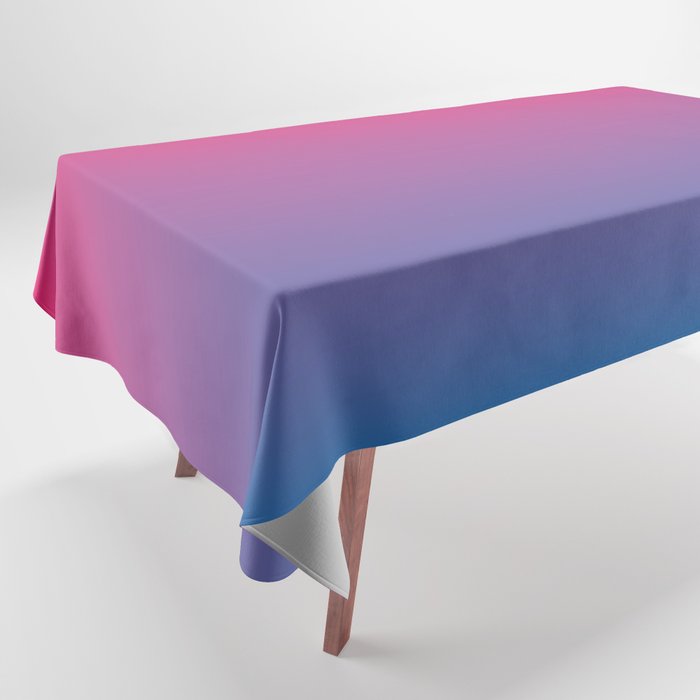Bright Flamingo Pink to Biscayne Bay Blue Ombre Shade Color Fade Tablecloth