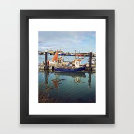 Howth Harbour Boats Framed Art Print
