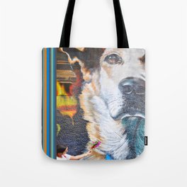 Few flowers as a tribute to the Loukanikos dog from Elisavet Tote Bag