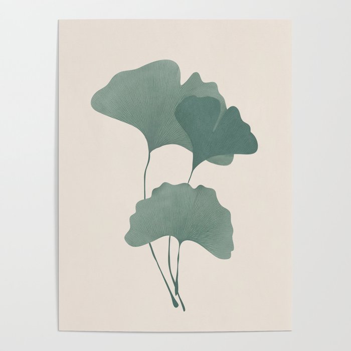 Ginkgo Leaves Poster