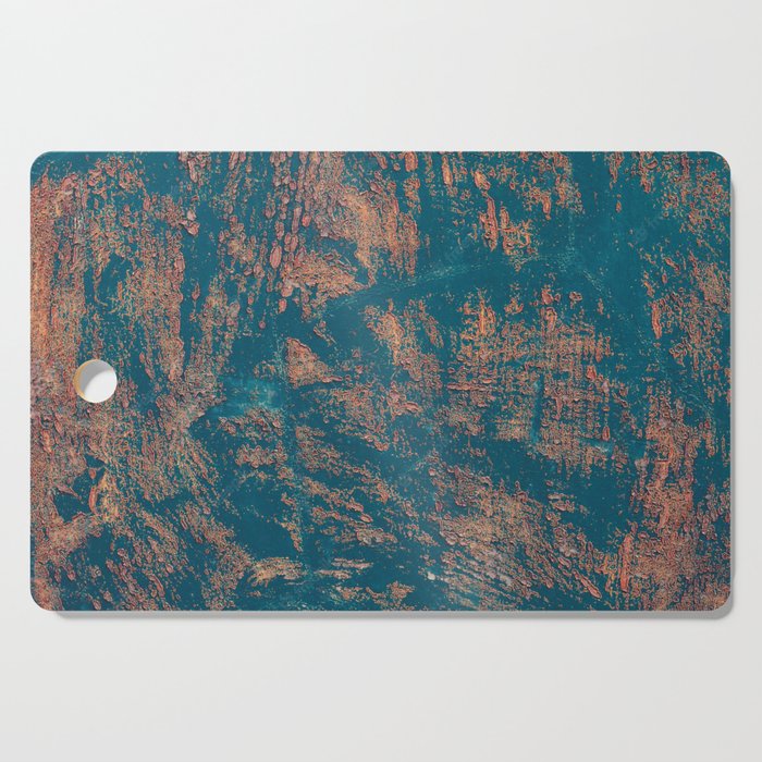 blue rusty copper Cutting Board