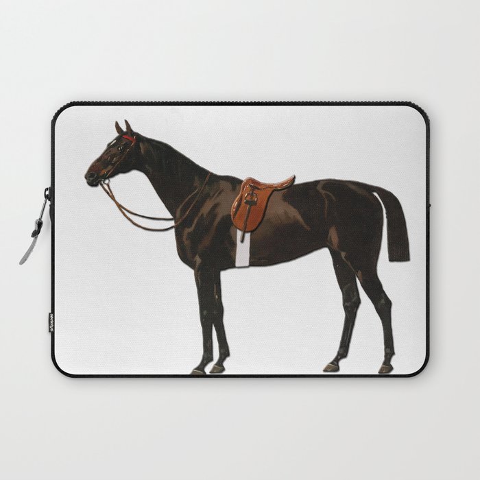 Vintage equestrian horse sketche decor Laptop Sleeve