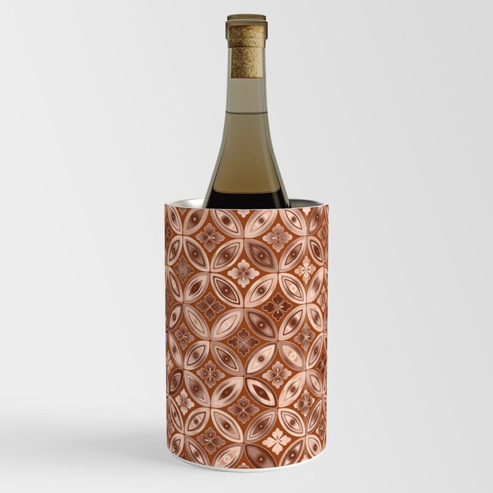 Ornate Copper Prismatic Background. Wine Chiller