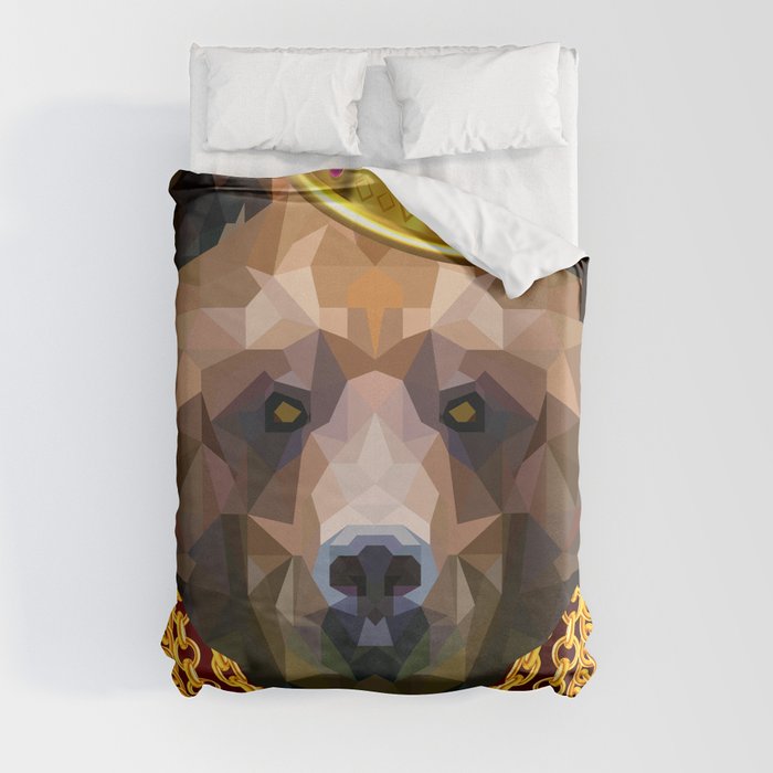 The King of Bears Duvet Cover