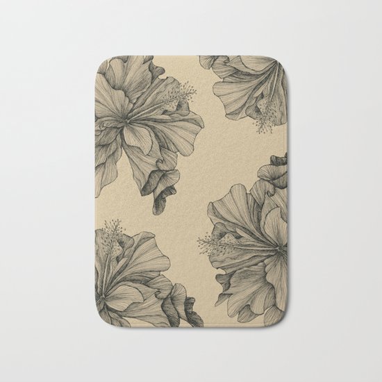 flor pattern Bath Mat