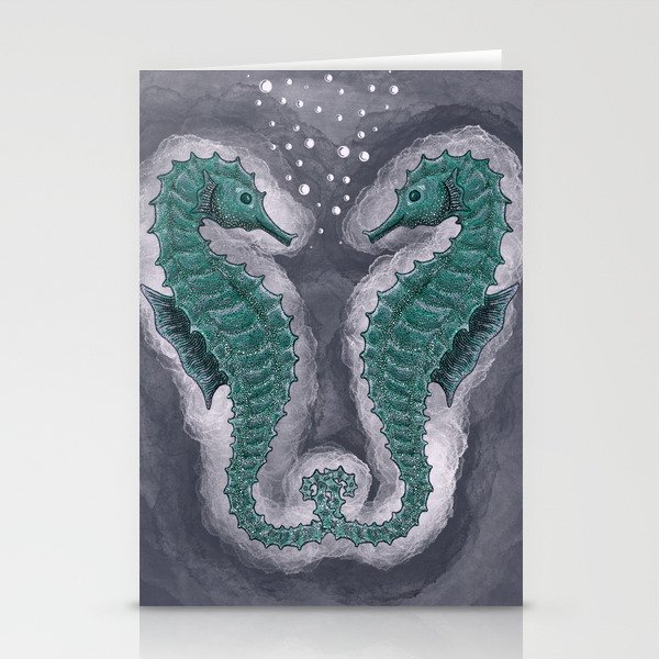Seahorse gaze Stationery Cards