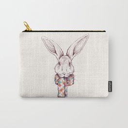 Bunny and scarf Carry-All Pouch | Drawing, Animal, Funny, Children, Illustration, Bunny, Character, Child, Cute, Kid 