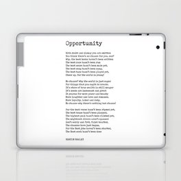 Opportunity - Berton Braley Poem - Literature - Typewriter Print  Laptop Skin