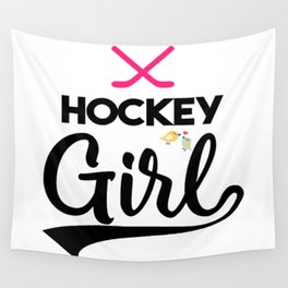 Hockey Girl Art Design For Women Who Love Hockey Wall Tapestry