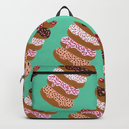 Stacked Donuts on Mint Backpack