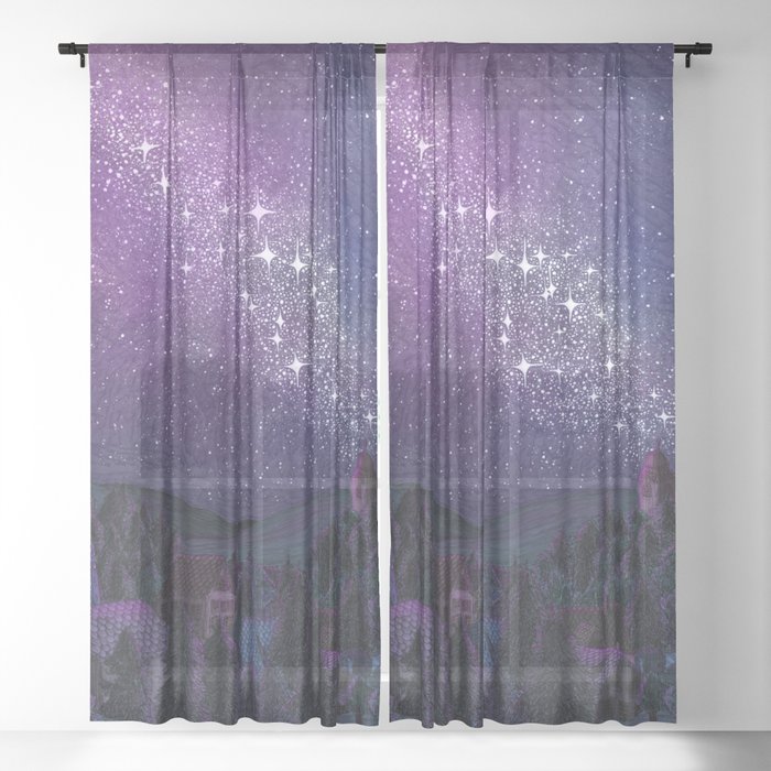 Sleeping Under the Milky Way Sheer Curtain