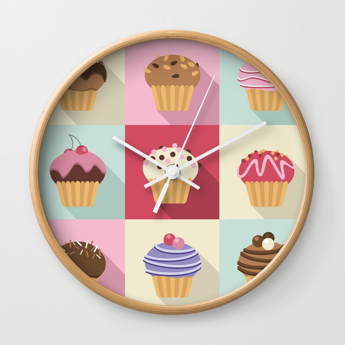 Cupcakes Wall Clock