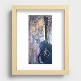 Blue Guitar Recessed Framed Print