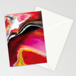Abstract Red Fluid Stationery Card