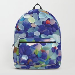 Sea Glass Love Collage EXTRAVAGANZA Original Valentines Day Gift - Donald Verger Valentine's Art Backpack