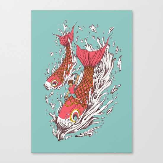 Ride with Koi Canvas Print