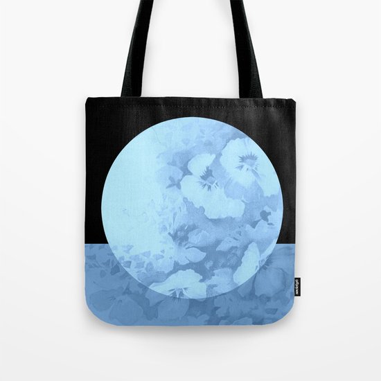 blue moon floral Tote Bag