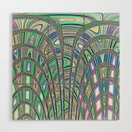 Sage Green And Pink Non-objective Abstract Wood Wall Art