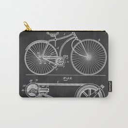 Bicycle Chalkboard Patent Carry-All Pouch