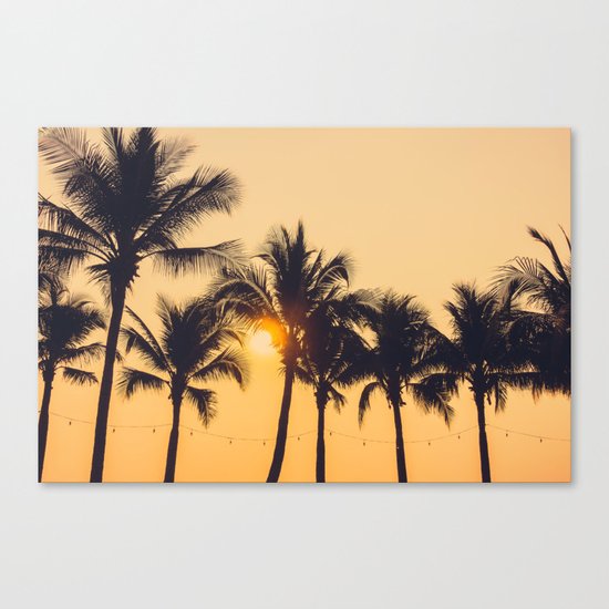 Good Vibes #society6 #palm trees Canvas Print