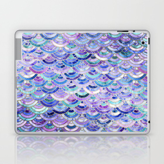 Marble Mosaic in Amethyst and Lapis Lazuli Laptop & iPad Skin