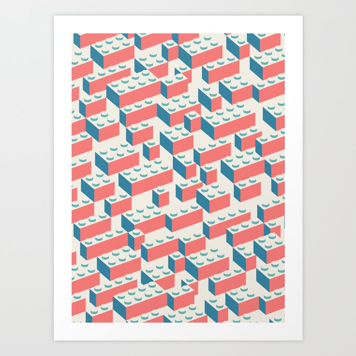 Building Blocks Pattern – Colour Art Print