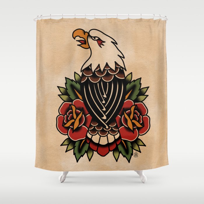 SAILOR JERRY シャワーカーテン　アメリカン雑貨 Sailor Jerry Patterned & Printed Shower Curtains | Society6