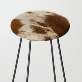 Pattern of a Longhorn bull cowhide. Counter Stool