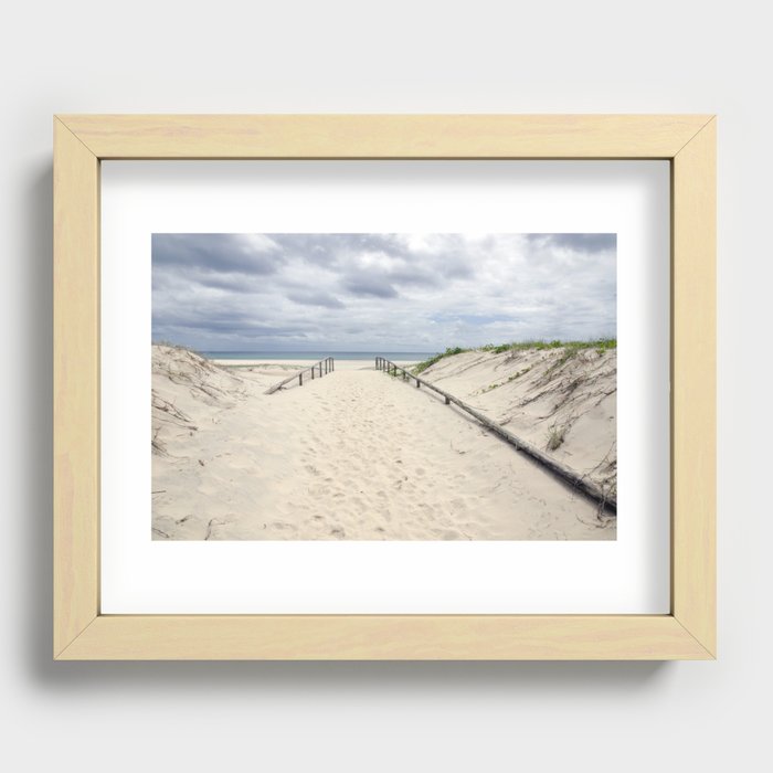 Walk to the beach Recessed Framed Print