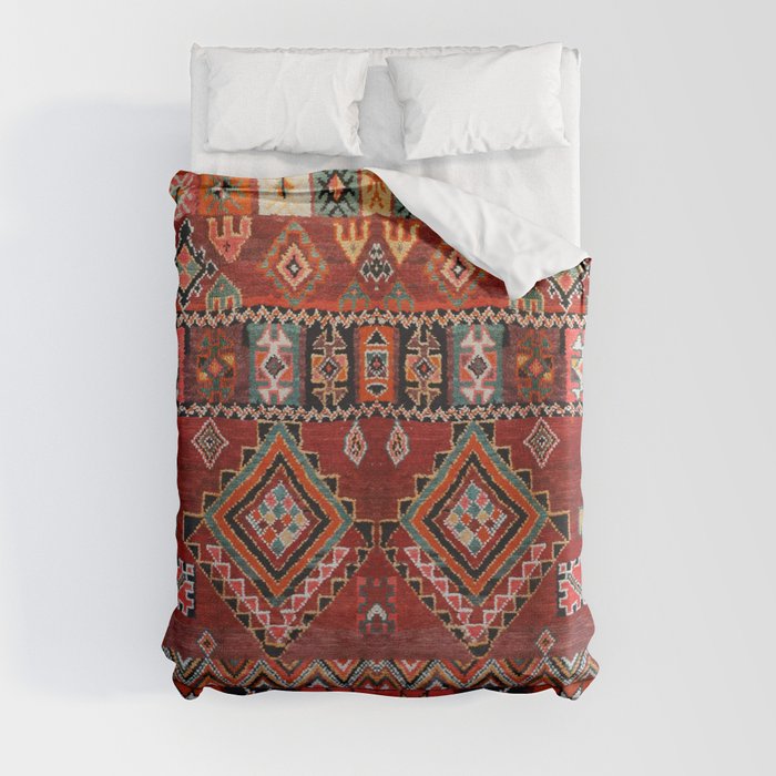 Traditional Moroccan Berber Style Rug Design C19 Duvet Cover